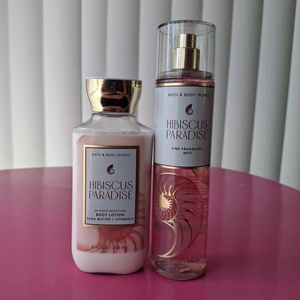 Bath & Body Works HIBISCUS PARADISE Fragrance Mist & Lotion Set of 2